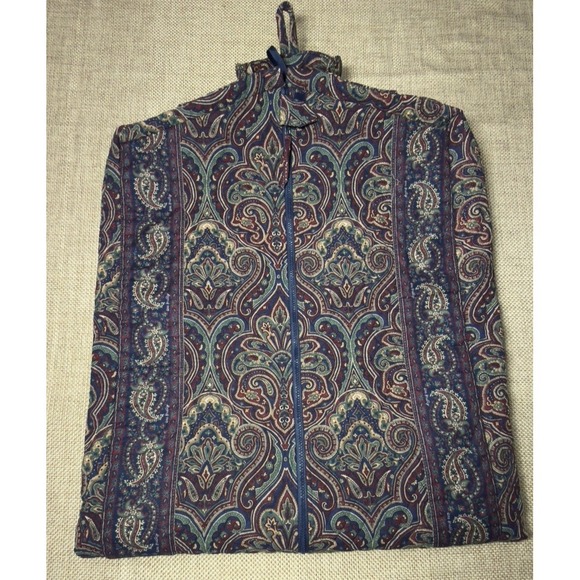 Vtg Vera Bradley Garment Bag Paisley Classic Preppy Retired Travel 90s Zip Rare
